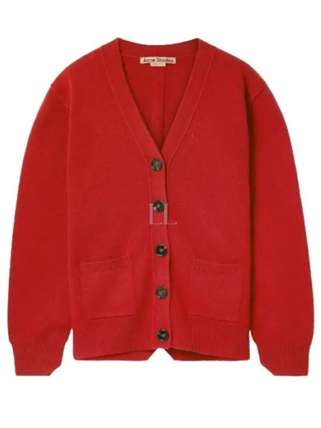 Wool Blend Cardigan Red - ACNE STUDIOS - BALAAN 2