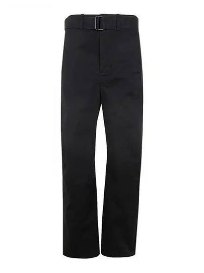 Twisted Cotton Twill Straight Pants Black - LEMAIRE - BALAAN 2