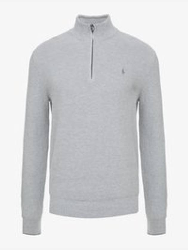 Pony Logo Half Zip-up Sweatshirt Grey - POLO RALPH LAUREN - BALAAN 4