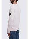 Raw Hand Cotton Crewneck Knit Top Pink - STONE ISLAND - BALAAN 4