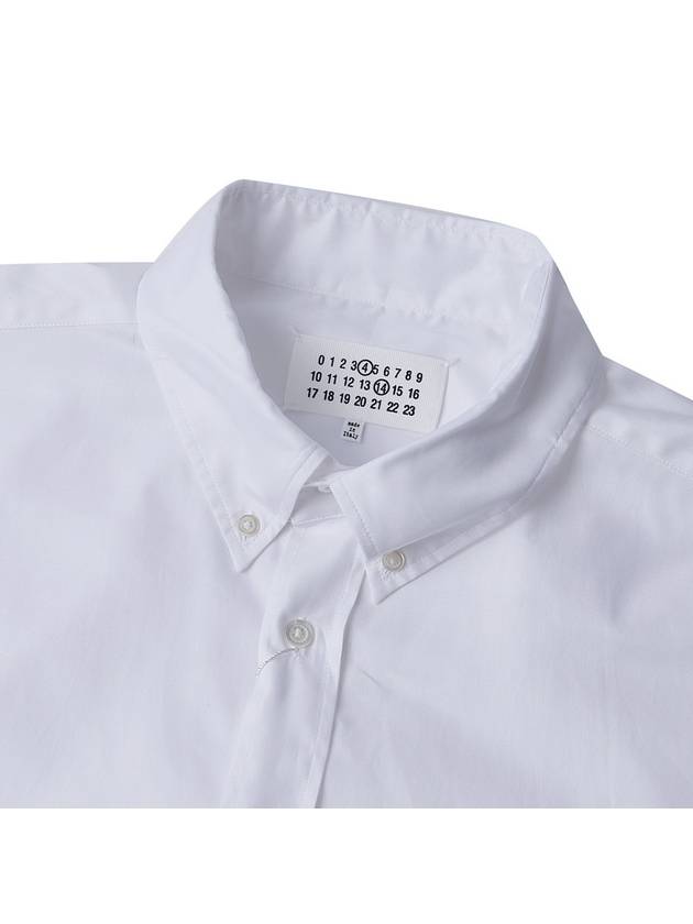 Oversized Fit Oxford Long Sleeve Shirt White - MAISON MARGIELA - BALAAN 7