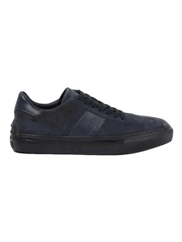 Suede Leather Low Top Sneakers Navy - TOD'S - BALAAN 1