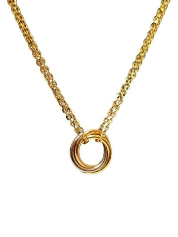 CRB7224851 Trinity pendant mini yellow gold necklace - CARTIER - BALAAN 1