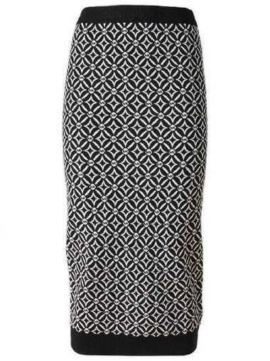 Michael Kors Logo Jacquard Stretch Knit Pencil Skirt, Size Small - MICHAEL KORS - BALAAN 1