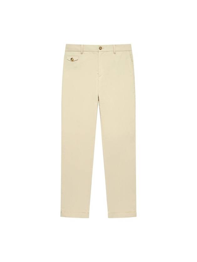 Men's Bio-Washed Tapered Chino Straight Pants Off White - SOLEW - BALAAN 1