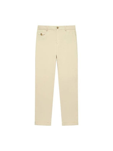 Bio Washing Tapered Chino Straight Pants Off White - SOLEW - BALAAN 1