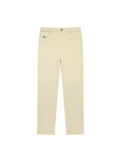 Bio Washing Tapered Chino Straight Pants Off White - SOLEW - BALAAN 2