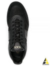 Suede Logo Panel Low-Top Sneakers Black - TOD'S - BALAAN 2