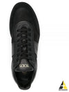 suede logo panel low-top sneakers black - TOD'S - BALAAN 2