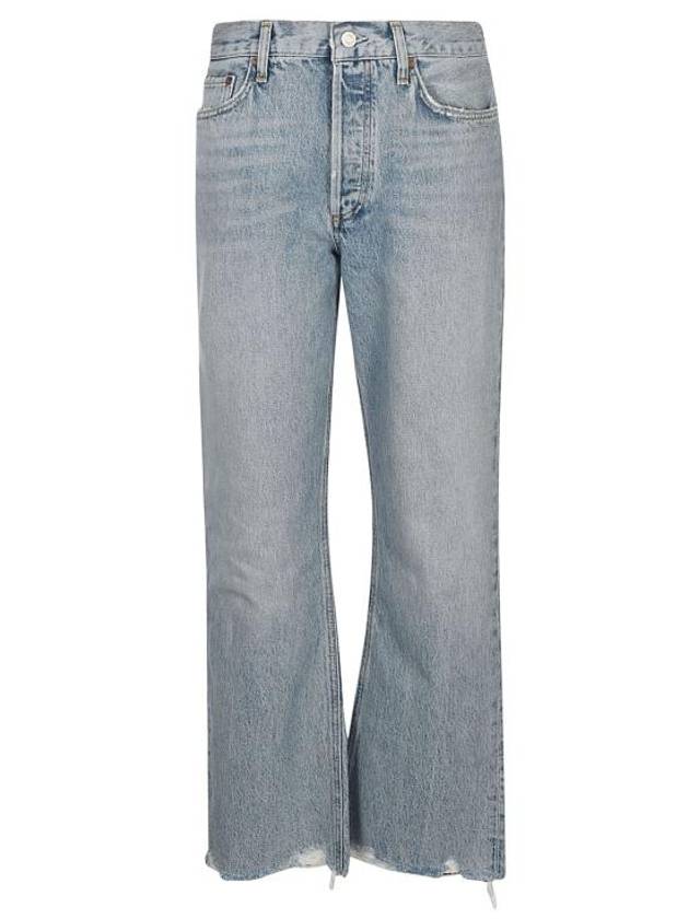 Mid Rise Frayed Hems Bootcut Jeans Blue - AGOLDE - BALAAN 4