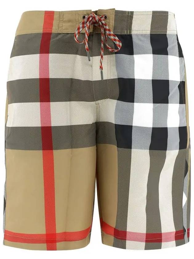 Check Swim Shorts Archive Beige - BURBERRY - BALAAN 3