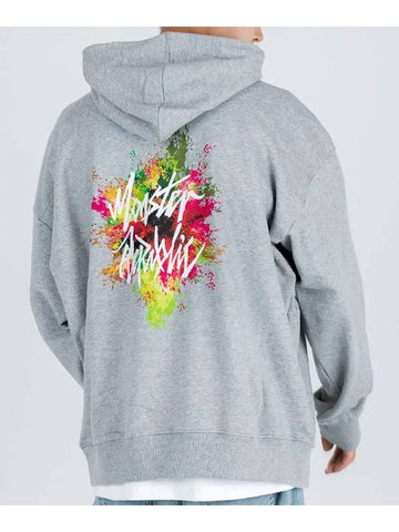 Painting Psycho Pink Hoodie Gray - MONSTER REPUBLIC - BALAAN 1