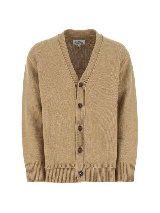 Elbow Patch Cardigan Beige - MAISON MARGIELA - BALAAN 1