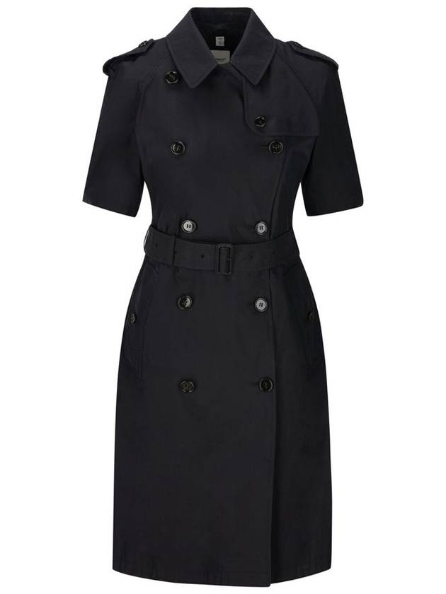 Burberry Cotton Blend Trench Coat Black - BURBERRY - BALAAN 2