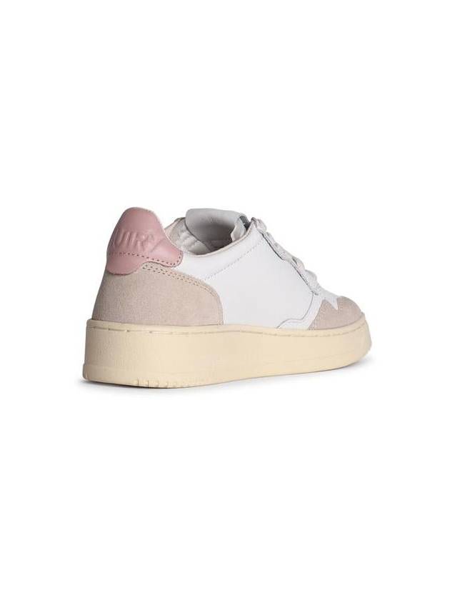 Medalist Leather Suede Low Top Sneakers White Pink - AUTRY - BALAAN 4