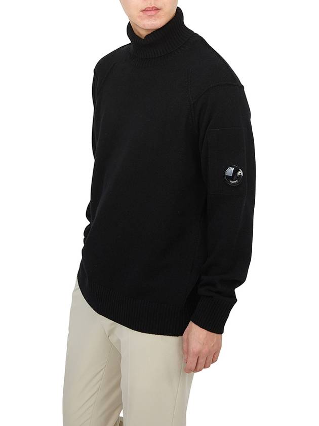 Lambswool GRS Knit Turtleneck Black - CP COMPANY - BALAAN 5