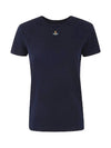 Embroided ORB Peru Short Sleeve T-Shirt Navy - VIVIENNE WESTWOOD - BALAAN 3