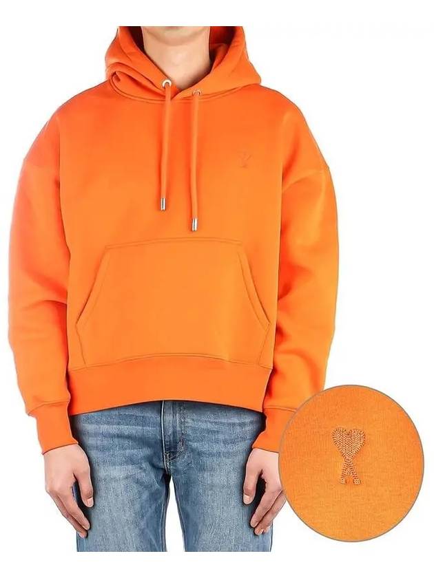 Mini Heart Logo Hoodie Orange - AMI - BALAAN 2