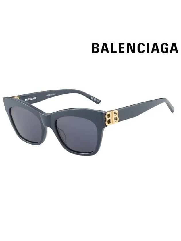 Eyewear BB0132S 007 Dynasty Butterfly Sunglasses Blue - BALENCIAGA - BALAAN 3