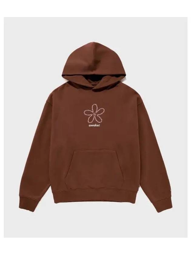 U flower stamp zip hoodie brown - AWAKE NY - BALAAN 1