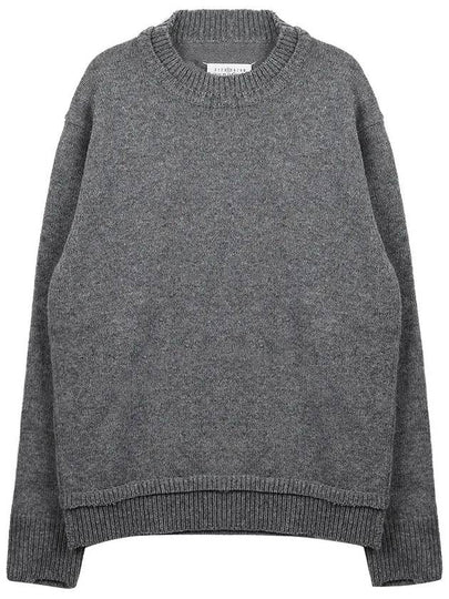 Back Stitch Elbow Patch Knit Top Grey - MAISON MARGIELA - BALAAN 2