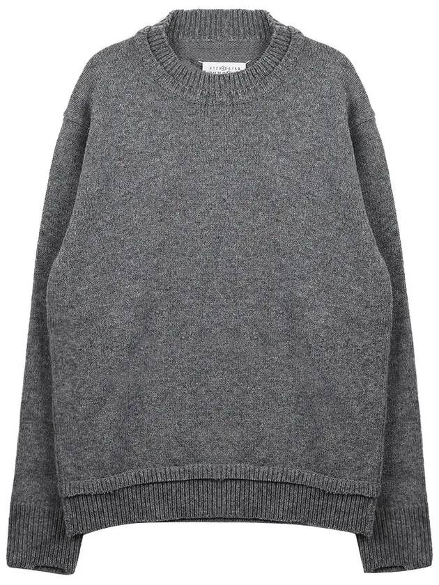 Back Stitch Elbow Patch Knit Top Grey - MAISON MARGIELA - BALAAN 7