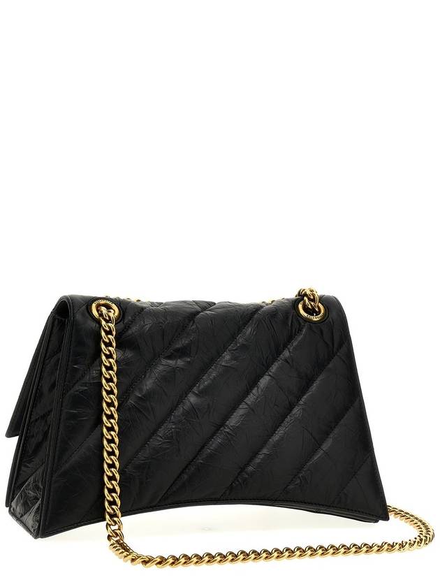 Quilted Crush Medium Chain Shoulder Bag Black - BALENCIAGA - BALAAN 3