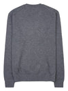 Men's Mini Heart Logo Merino Wool Knit Top Grey - AMI - BALAAN 3