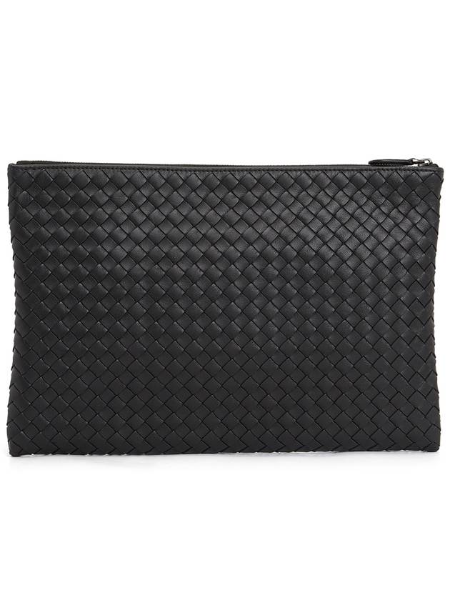 Intrecciato Clutch Bag Black - BOTTEGA VENETA - BALAAN 4