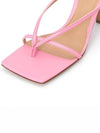 Stretch Leather Sandal Heels Pink - BOTTEGA VENETA - BALAAN.