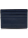 Logo Patch Leather Card Wallet Navy - KENZO - BALAAN 4