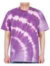 Logo Tie Dye Short Sleeve T-Shirt Purple - MSGM - BALAAN 2