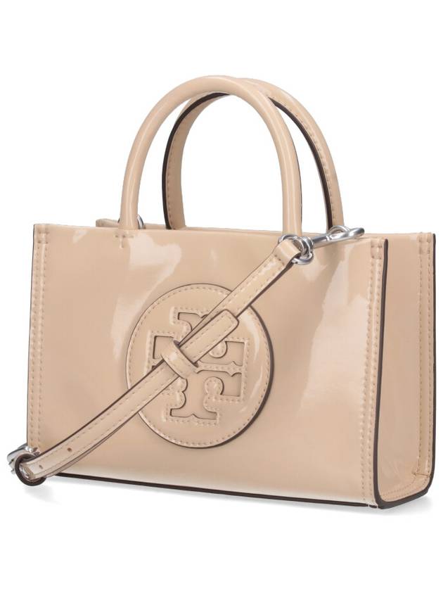 Ella Bio Patent Tote Bag Beige - TORY BURCH - BALAAN 3