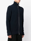 Stitch Knit High Neck Full Zip Up Cardigan Navy - MAISON MARGIELA - BALAAN 4