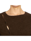 La Maille Pau Asymmetric Cardigan Dark Brown - JACQUEMUS - BALAAN 9