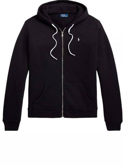 Embroidered Logo Pony Zip-Up Hoodie Black - POLO RALPH LAUREN - BALAAN 2