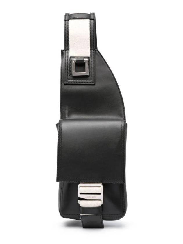 La Banana Cuerda Leather Cross Bag Black - JACQUEMUS - BALAAN 1