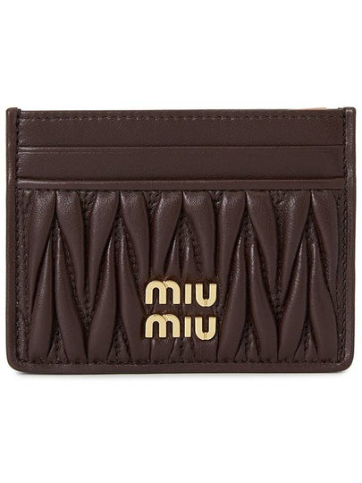 Materasse Nappa Leather Card Wallet Dark Brown - MIU MIU - BALAAN 2