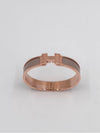 Clic H Bracelet Rose Gold & Marron Glace - HERMES - BALAAN 5