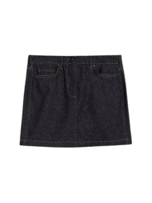 Giubba Denim Cotton A-Line Skirt Black - MAX MARA - BALAAN 1