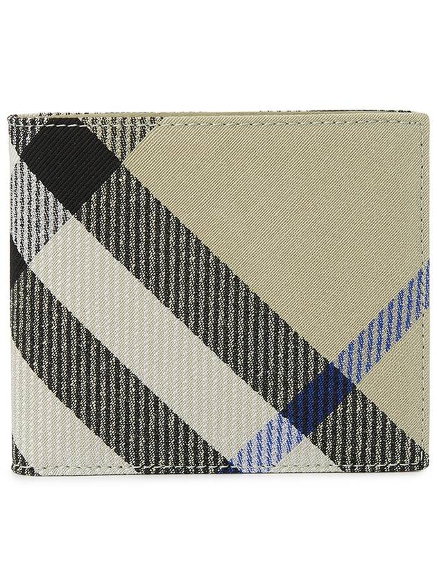 Check Bifold Half Wallet Lichen - BURBERRY - BALAAN 2