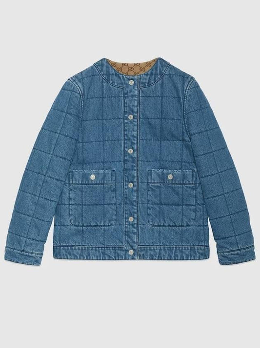 Reversible Denim Jacket Blue - GUCCI - BALAAN 2