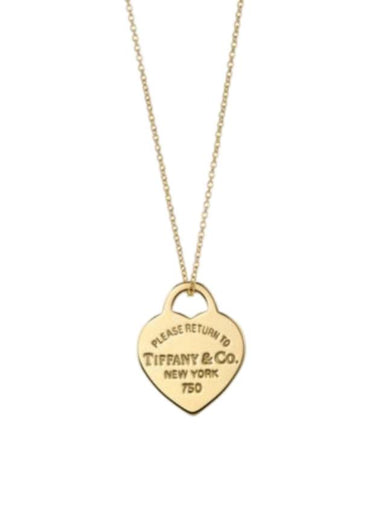 Return to Tiffany Mini Double Heart Tag Pendant Necklace Yellow Gold - TIFFANY & CO. - BALAAN 1