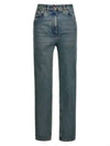 5 Pocket Denim Straight Jeans Medium Blue - PRADA - BALAAN 2