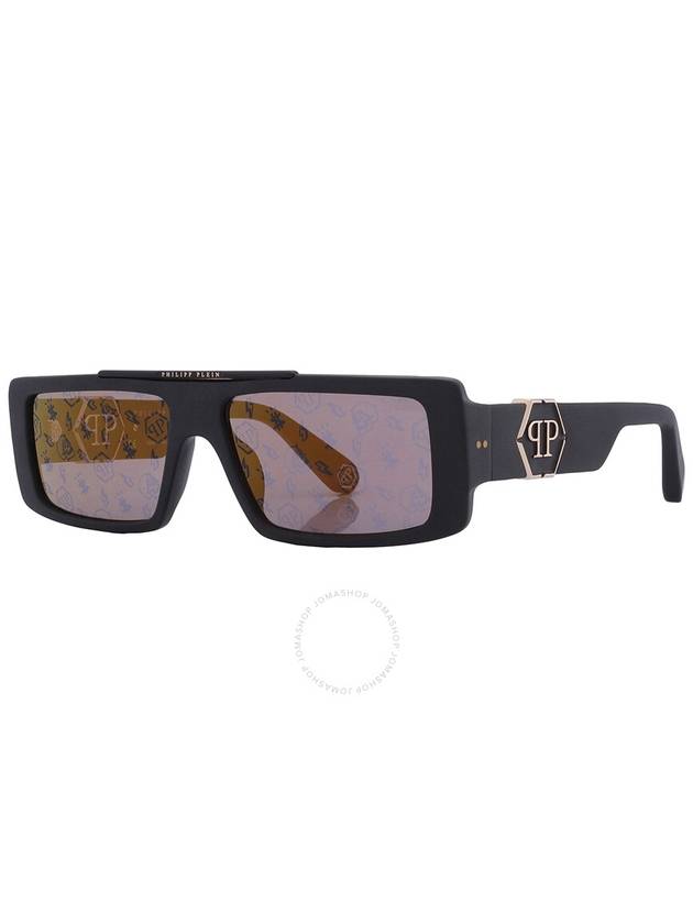 Philipp Plein Gold Logo Rectangular Men's Sunglasses SPP003M 703L 58 - PHILIPP PLEIN - BALAAN 3