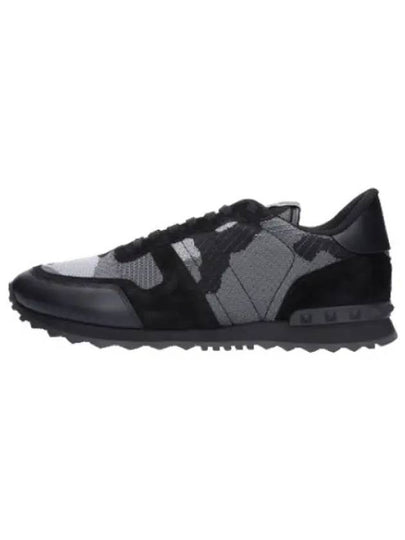 Rockrunner Low Top Sneakers Grey Brown - VALENTINO - BALAAN 2