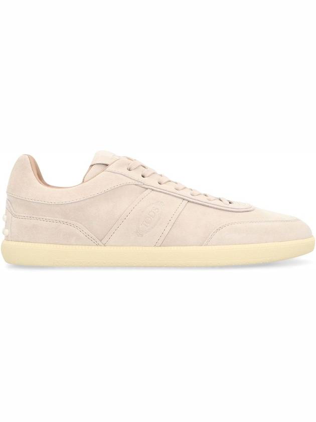 Taps Suede Low Top Sneakers Beige - TOD'S - BALAAN 3