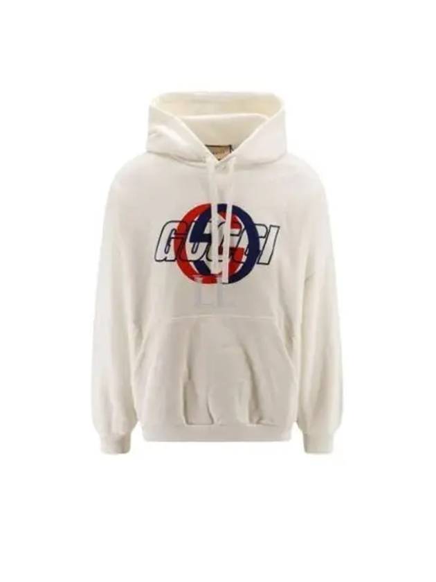 GG Interlocking Cotton Hoodie White - GUCCI - BALAAN 2