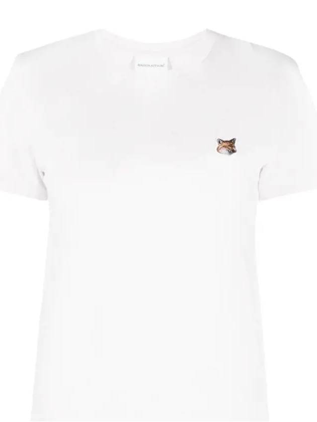 Fox Head Patch Regular Short Sleeve T-Shirt White - MAISON KITSUNE - BALAAN 3