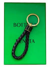 Intrecciato Lambskin Key Holder Black - BOTTEGA VENETA - BALAAN 3